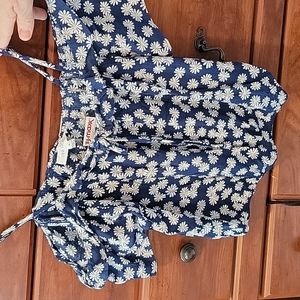 Pink rose cold shoulder top bnwt